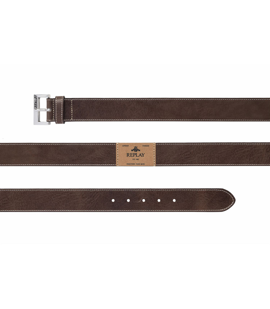 スモールバックルレザーベルト 詳細画像 ダークブラウン 2